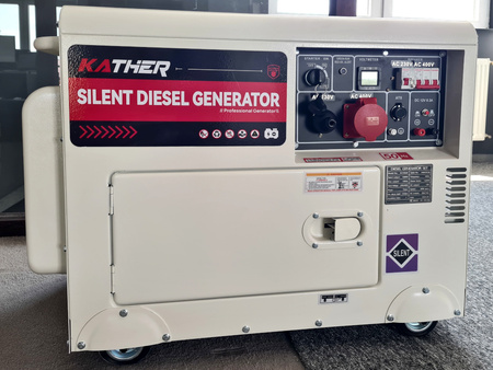 Kather Silent Diesel Generator DH10500 ATS 9kW 230/400V