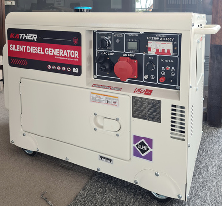 Kather Silent Diesel Generator DH10500 ATS 9kW 230/400V